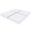 PolySound Akustikschaum Plattenabsorber glatt aus Basotect® weiß - 4Stück/1m² - 50cm x 50cm x 8cm - optimiere deine Raumakustik
