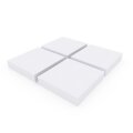 PolySound Akustikschaum Plattenabsorber glatt aus Basotect® weiß - 4Stück/1m² - 50cm x 50cm x 10cm - optimiere deine Raumakustik