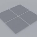 PolySound Akustikschaum Plattenabsorber glatt aus Basotect® grau - 4 Stück / 1m² - 50cm x 50cm x 2cm - optimiere deine Raumakustik