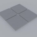 PolySound Akustikschaum Plattenabsorber glatt aus Basotect® grau - 4 Stück / 1m² - 50cm x 50cm x 4cm - optimiere deine Raumakustik