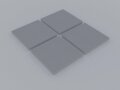 PolySound Akustikschaum Plattenabsorber glatt aus Basotect® grau - 4 Stück / 1m² - 50cm x 50cm x 4cm - optimiere deine Raumakustik