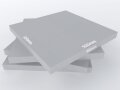 PolySound Akustikschaum Plattenabsorber glatt aus Basotect® grau - 4 Stück / 1m² - 50cm x 50cm x 4cm - optimiere deine Raumakustik