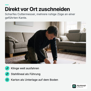 PolySound Basotect-Plattenabsorber grau, 4 × 50 × 50 cm (1 m²), 5 cm