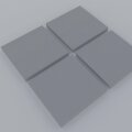 PolySound Akustikschaum Plattenabsorber glatt aus Basotect® grau - 4 Stück / 1m² - 50cm x 50cm x 5cm - optimiere deine Raumakustik