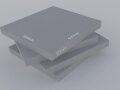 PolySound Akustikschaum Plattenabsorber glatt aus Basotect® grau - 4 Stück / 1m² - 50cm x 50cm x 5cm - optimiere deine Raumakustik