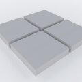 PolySound Akustikschaum Plattenabsorber glatt aus Basotect® grau - 4 Stück / 1m² - 50cm x 50cm x 10cm - optimiere deine Raumakustik