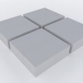 PolySound Akustikschaum Plattenabsorber glatt aus Basotect® grau - 4 Stück / 1m² - 50cm x 50cm x 15cm - optimiere deine Raumakustik