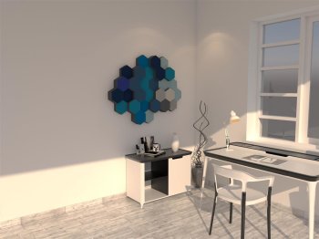 PolySound ECO Hexagon &Oslash;200mm - Farbe: himmelblau...