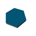 PolySound ECO Hexagon Ø200mm - Farbe: mittelblau Stärke: 3cm