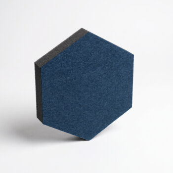 PolySound ECO Hexagon Ø 20 cm, blau melange, 3 cm