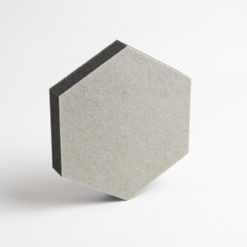 PolySound ECO Hexagon Ø 20 cm, weißgrau, 3 cm