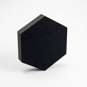 PolySound ECO Hexagon Ø 20 cm, schwarz, 3 cm