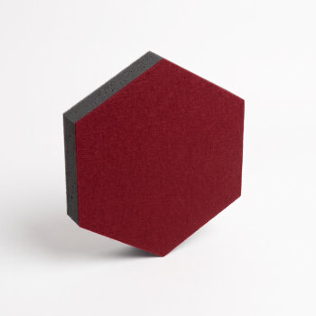 PolySound ECO Hexagon Ø 20 cm, dunkelrot, 3 cm