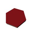 PolySound ECO Hexagon &Oslash;200mm - Farbe: dunkelrot St&auml;rke: 3cm