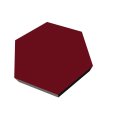 PolySound ECO Hexagon Ø200mm - Farbe: rot melange Stärke: 3cm