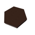 PolySound ECO Hexagon &Oslash;200mm - Farbe: dunkelbraun St&auml;rke: 3cm
