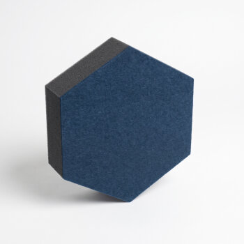 PolySound ECO Hexagon Ø 20 cm, blau melange, 5 cm