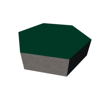 PolySound ECO Hexagon Ø200mm - Farbe: dunkelgrün Stärke: 5cm