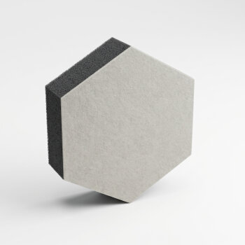 PolySound ECO Hexagon Ø 20 cm, weißgrau, 5 cm