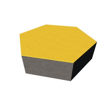 PolySound ECO Hexagon Ø200mm - Farbe: gelb Stärke: 5cm