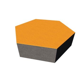 PolySound ECO Hexagon &Oslash;200mm - Farbe: sonnengelb St&auml;rke: 5cm