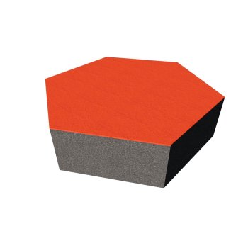 PolySound ECO Hexagon Ø200mm - Farbe: orange Stärke: 5cm