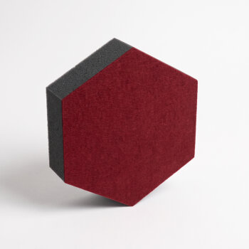 PolySound ECO Hexagon Ø 20 cm, dunkelrot, 5 cm