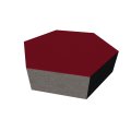 PolySound ECO Hexagon Ø200mm - Farbe: rot melange Stärke: 5cm