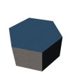 PolySound ECO Hexagon Ø200mm - Farbe: blau melange Stärke: 10cm