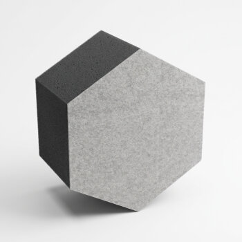 PolySound ECO Hexagon Ø 20 cm, hellgrau melange,...