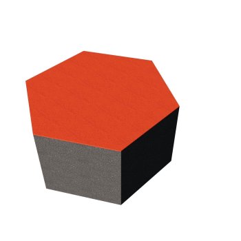 PolySound ECO Hexagon Ø200mm - Farbe: orange Stärke: 10cm