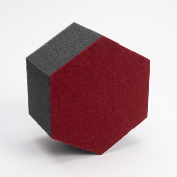 PolySound ECO Hexagon Ø 20 cm, dunkelrot, 10 cm