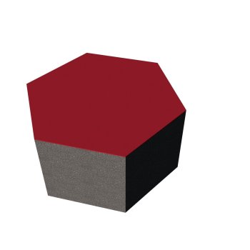 PolySound ECO Hexagon Ø200mm - Farbe: dunkelrot Stärke: 10cm