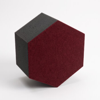 PolySound ECO Hexagon Ø 20 cm, rot melange, 10 cm