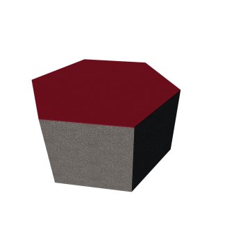 PolySound ECO Hexagon Ø200mm - Farbe: rot melange Stärke: 10cm