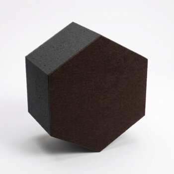 PolySound ECO Hexagon Ø 20 cm, dunkelbraun, 10 cm