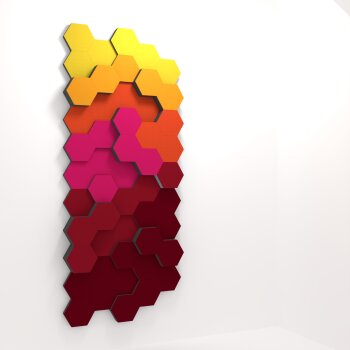 PolySound ECO Hexagon Wall-Set S, 51 Elemente Ø 20...