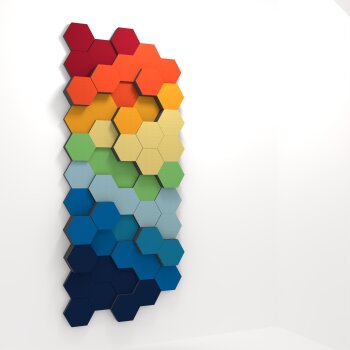 PolySound ECO Hexagon Wall-Set S, 51 Elemente Ø 20...