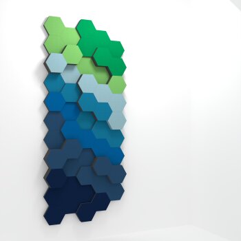 PolySound ECO Hexagon Wall-Set S, 51 Elemente Ø 20...