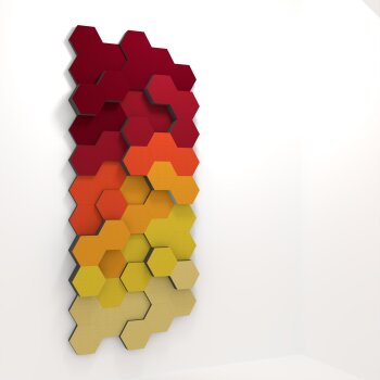 PolySound ECO Hexagon Wall-Set S, 51 Elemente Ø 20...