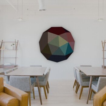 PolySound Low Poly Circle Ø 100 cm, 5 cm, Wollfilz