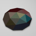 PolySound Low Poly Circle Ø 100 cm, 5 cm, Wollfilz