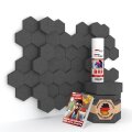 PolySound RAW Hexagon Wall-Set S, Sprühkleber, Sky-S