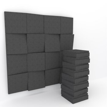 PolySound RAW Wedge Wall-Set S, 16 Elemente 32 × 32 × 7 cm
