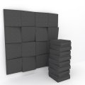 Akustikabsorber Wedge - Wall Set S - 16 Elemente 32 x 32 x 7cm Dicke - AKUSTIKBILD zur Schalldämmung