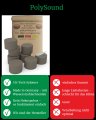 PolySound® Resonanzdämpfer OneforAll - 8 Stück - Farbe: grau (effektiver Resonanzdämpfer/Absorber für kleine und größere Geräte, Lautsprecher)