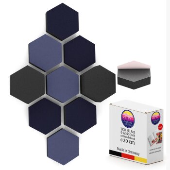 PolySound ECO Akustikpaneele selbstklebend, 9 Elemente 3...