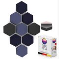 PolySound ECO Akustikpaneele selbstklebend, 9 Elemente 3 bis 10 cm, Deep Blue Sea