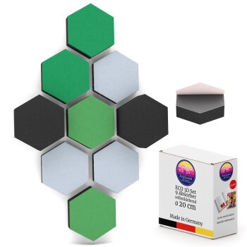 PolySound ECO Akustikpaneele selbstklebend, 9 Elemente 3...