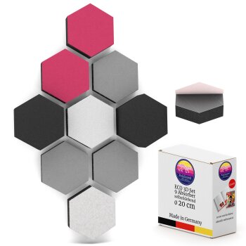 PolySound ECO Akustikpaneele selbstklebend, 9 Elemente 3...